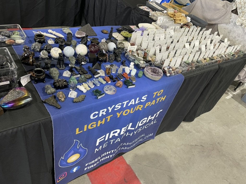 Crystal display from Firelight Metaphysical